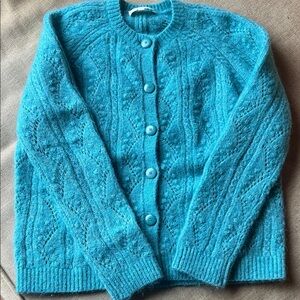 Sezane Turquoise Women's Cardigan